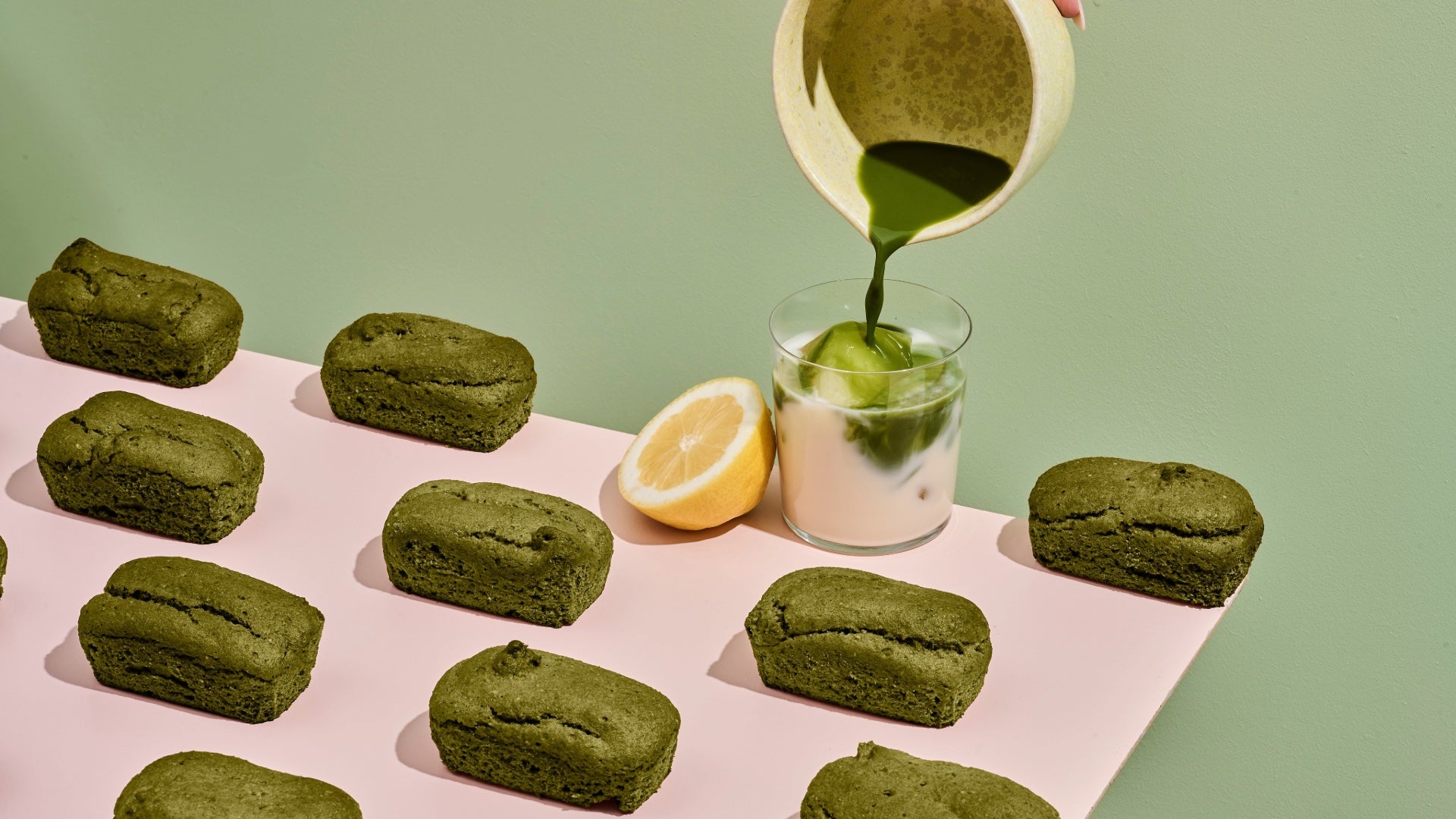 Zitrone-Matcha Kuchen